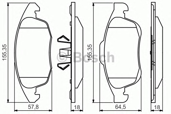 BOSCH Első fékbetét 0986495258_BOSCH