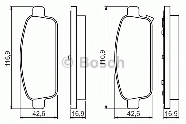 BOSCH Fékbetét, mind 0986495259_BOSCH