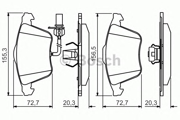 BOSCH Fékbetét, mind 0986495272_BOSCH