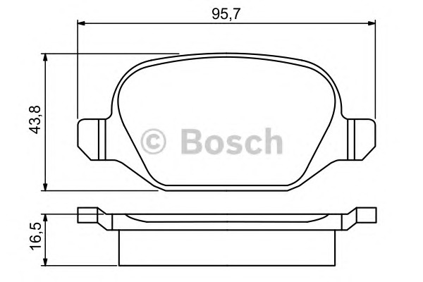 BOSCH Fékbetét, mind 0986495291_BOSCH