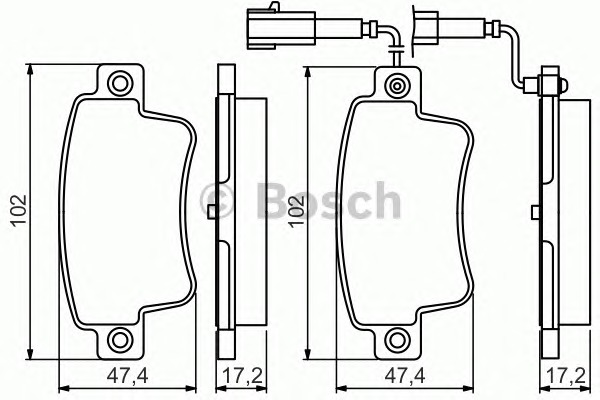 BOSCH Hátsó fékbetét 0986495355_BOSCH