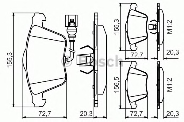 BOSCH Fékbetét, mind 0986495356_BOSCH