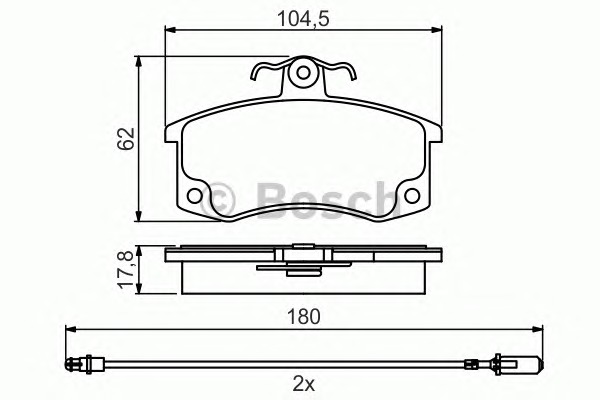 BOSCH Fékbetét, mind 0986495360_BOSCH