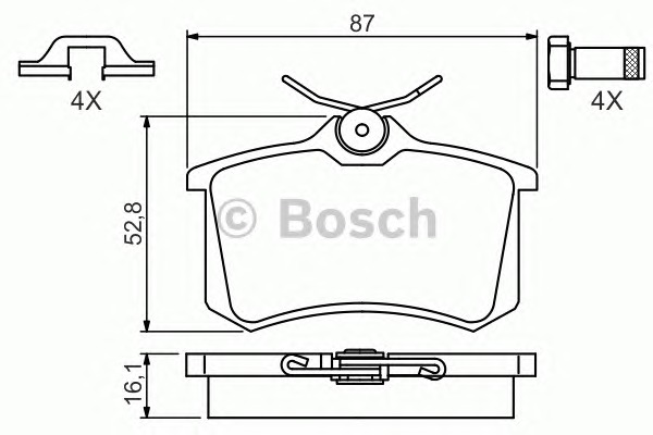 BOSCH Hátsó fékbetét 0986494621_BOSCH