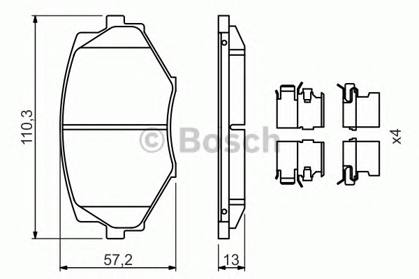 BOSCH Első fékbetét 0986494655_BOSCH