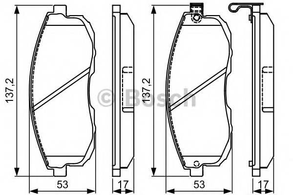 BOSCH Fékbetét, mind 0986495328_BOSCH