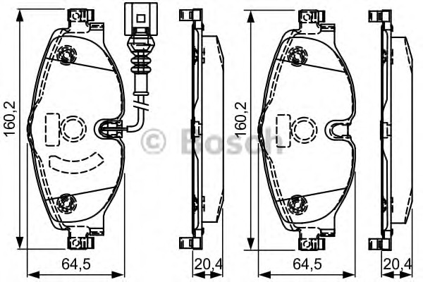 BOSCH Fékbetét, mind 0986495296_BOSCH