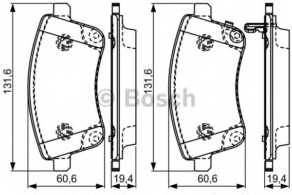 BOSCH Fékbetét, mind 0986495307_BOSCH