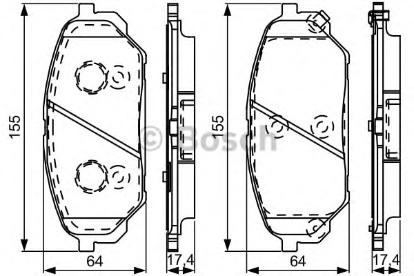 BOSCH Fékbetét, mind 0986495310_BOSCH