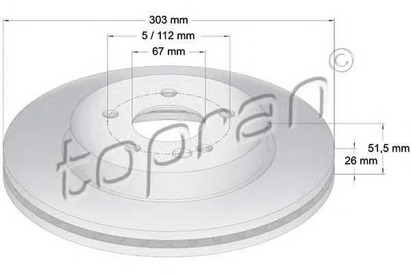 TOPRAN Első féktárcsa 401400_TOP