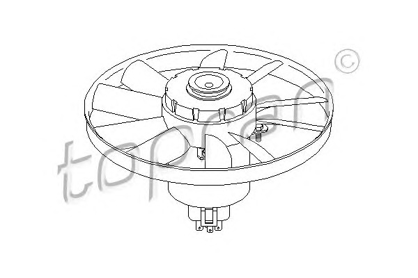 TOPRAN Ventilátor, vízhűtő 103136_TOP