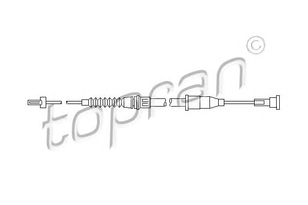 TOPRAN Kézifék bowden 207379_TOP