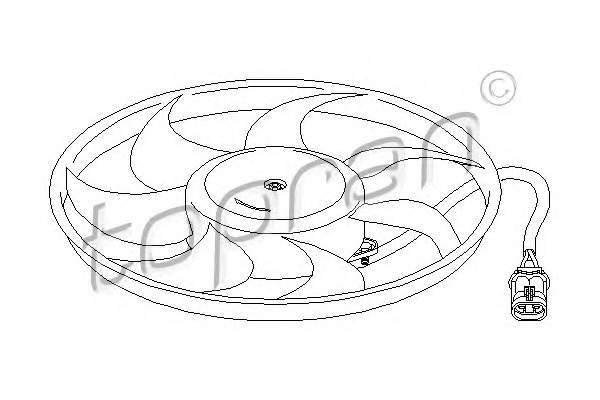TOPRAN Ventilátor, vízhűtő 207219_TOP