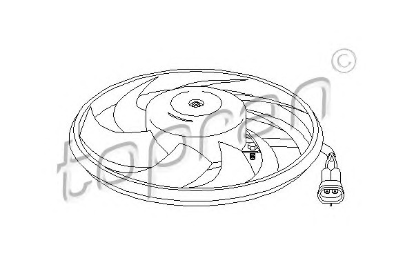 TOPRAN Ventilátor, vízhűtő 206948_TOP