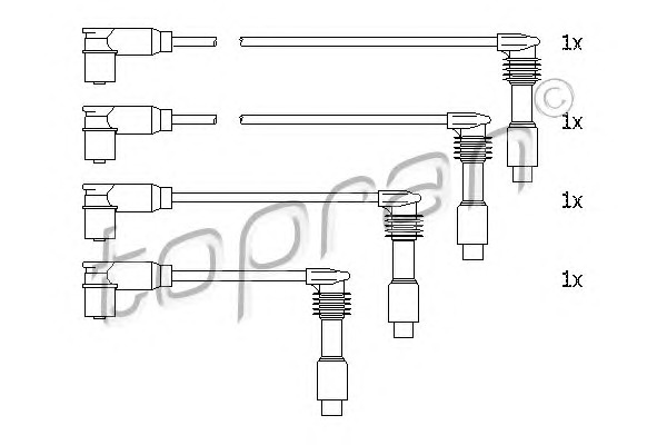 TOPRAN Gyújtókábel készlet 206244_TOP