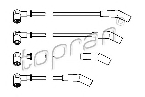 TOPRAN Gyújtókábel készlet 302046_TOP