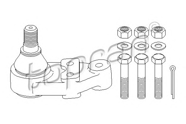 TOPRAN Lengőkar gömbfej 301348_TOP