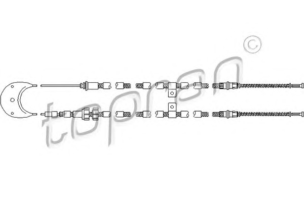 TOPRAN Kézifék bowden 300701_TOP