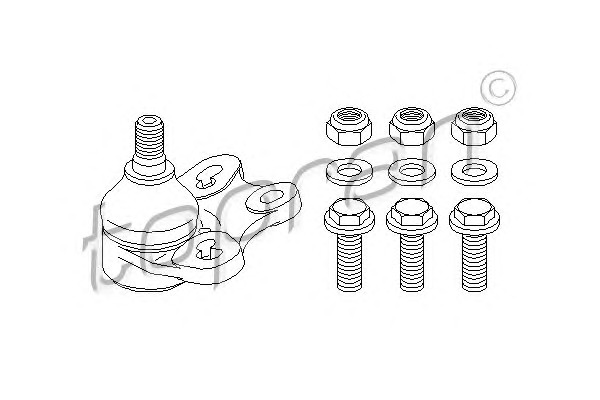 TOPRAN Lengőkar gömbfej 401675_TOP