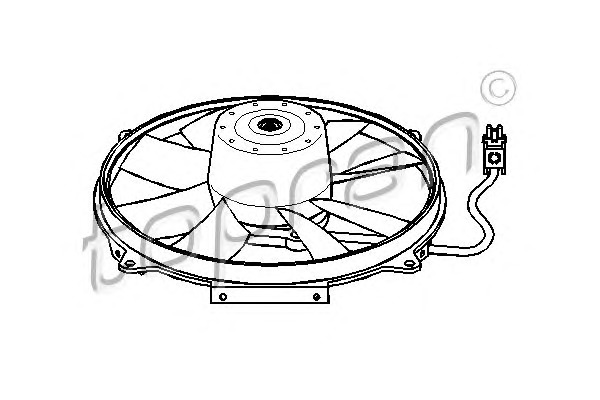 TOPRAN Ventilátor, vízhűtő 400793_TOP