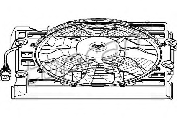 TOPRAN Ventilátor, vízhűtő 501549_TOP