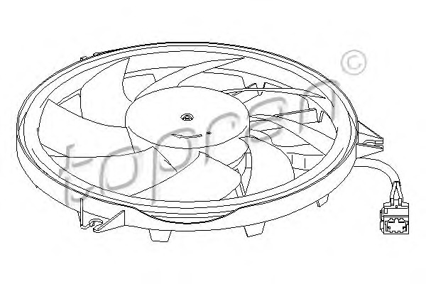 TOPRAN Ventilátor, vízhűtő 721539_TOP