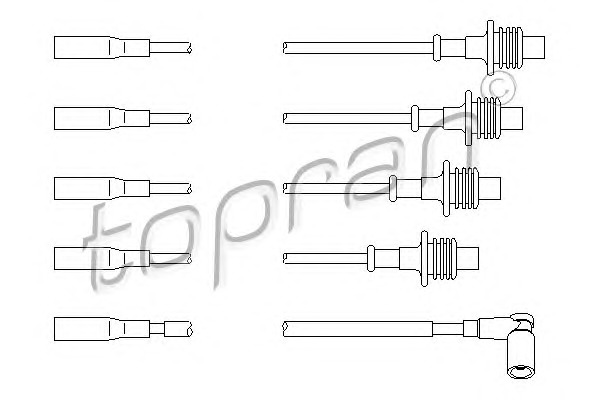 TOPRAN Gyújtókábel készlet 721502_TOP