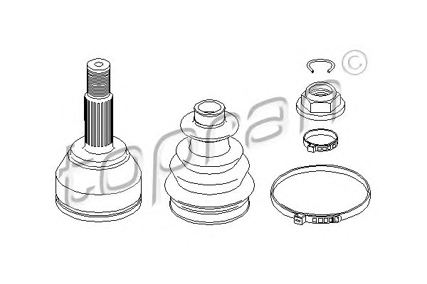TOPRAN Féltengelycsukló készlet 304003_TOP
