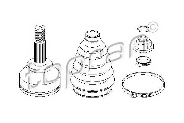 TOPRAN Féltengelycsukló készlet külső 304008_TOP