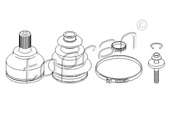 TOPRAN Féltengelycsukló készlet 304005_TOP