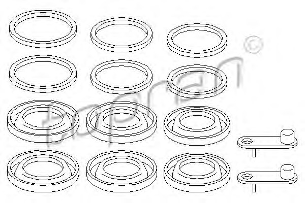 TOPRAN Féknyereg javítókészlet 113495_TOP