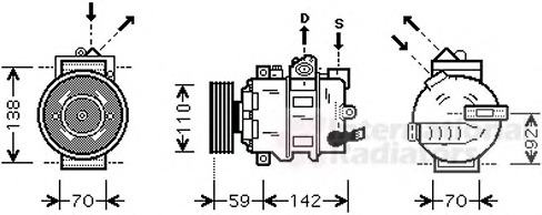 VAN WEZEL Klímakompresszor 0300K349_VW