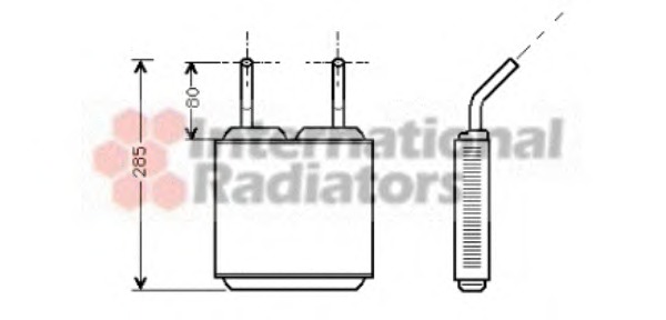 VAN WEZEL Fűtőradiátor 37006115_VW