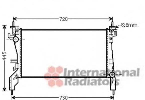 VAN WEZEL Vízhűtő 09002266_VW