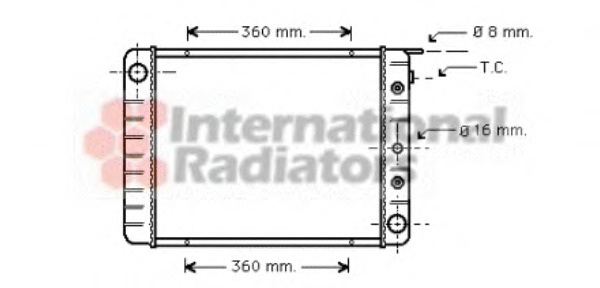 VAN WEZEL Vízhűtő 59002028_VW