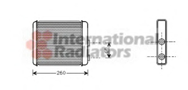 VAN WEZEL Fűtőradiátor 37006260_VW