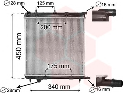 VAN WEZEL Vízhűtő 40002293_VW