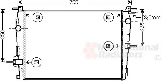 VAN WEZEL Vízhűtő 43002573_VW