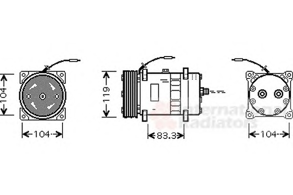 VAN WEZEL Klímakompresszor 0900K176_VW