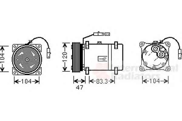 VAN WEZEL Klímakompresszor 0900K178_VW