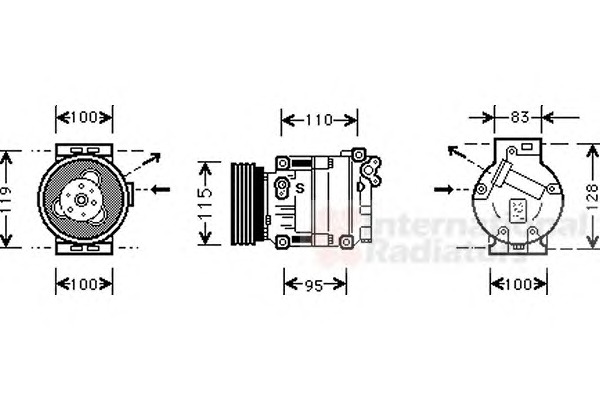 VAN WEZEL Klímakompresszor 1700K033_VW