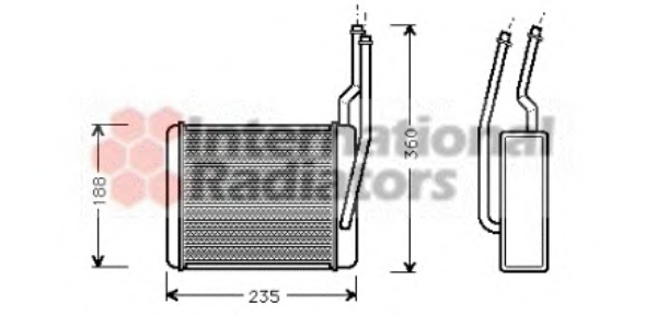 VAN WEZEL Fűtőradiátor 18006356_VW