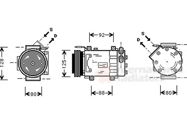 VAN WEZEL Klímakompresszor 4300K039_VW