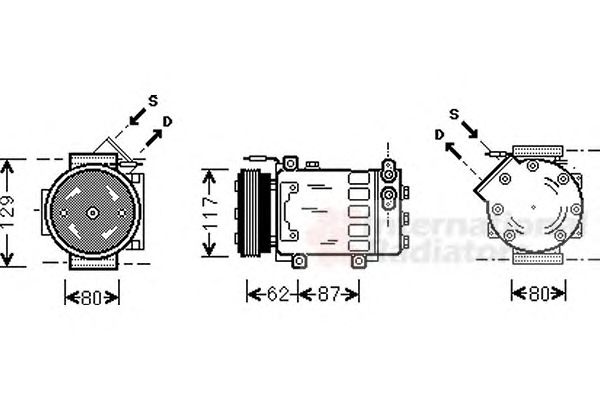 VAN WEZEL Klímakompresszor 4300K076_VW