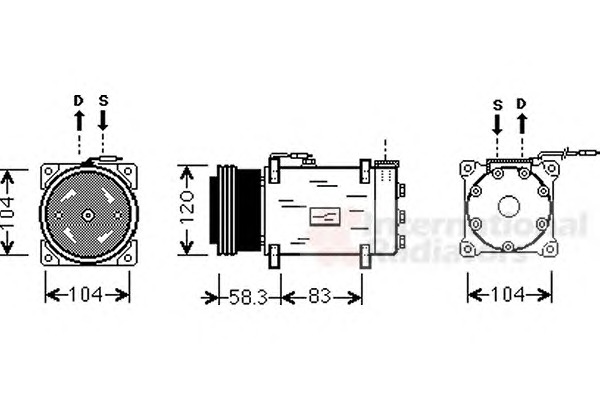 VAN WEZEL Klímakompresszor 4300K284_VW