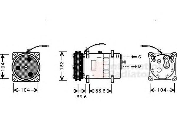 VAN WEZEL Klímakompresszor 7700K024_VW