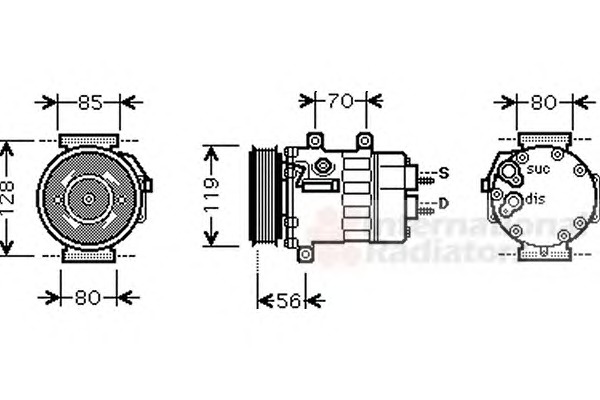 VAN WEZEL Klímakompresszor 0900K254_VW