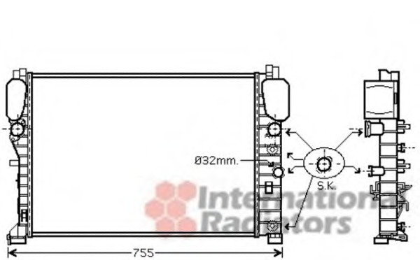 VAN WEZEL Vízhűtő 30002440_VW