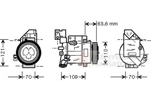 VAN WEZEL Klímakompresszor 3000K425_VW