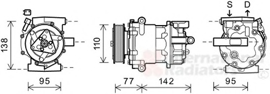 VAN WEZEL Klímakompresszor 1800K470_VW